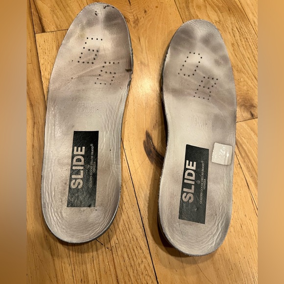 Golden Goose
Men's Distressed Denim & Leather High-Top Sneakers SLIDE - Picture 3 of 5